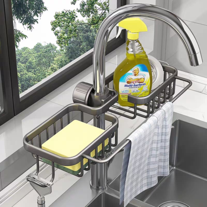 Multi-Functional Kitchen Sink Organizer and Draining Rack