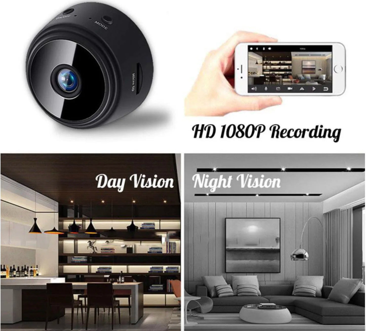 🎁 Mini 1080p HD Wireless Magnetic Security Camera