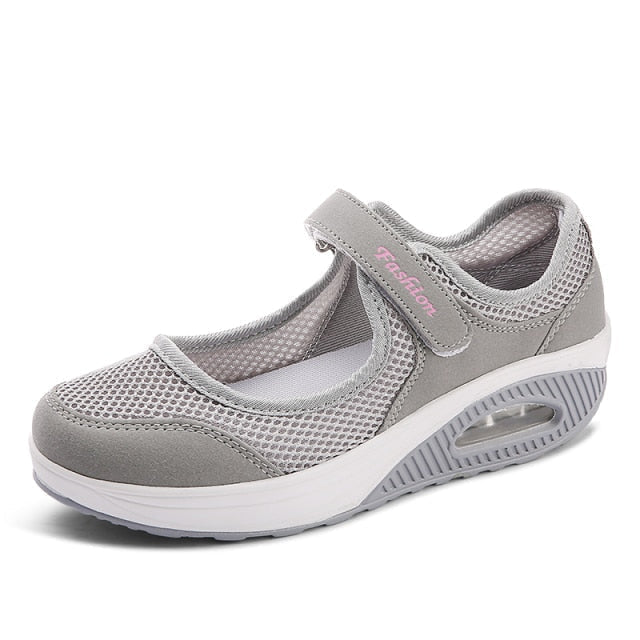 azfleek Orthopedic Sandals Women Comfortable Air Cushion Working Nurse Shoes Gray / 6