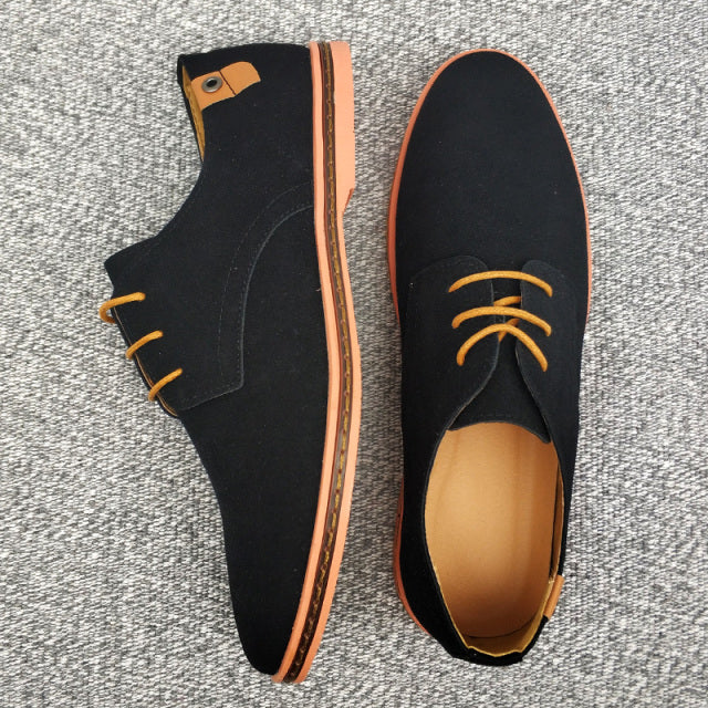 Suede Leather Men Shoes Oxford Casual Shoes - SAVVY LUXE