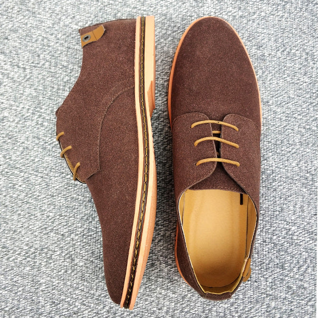 Suede Leather Men Shoes Oxford Casual Shoes - SAVVY LUXE