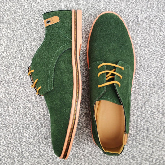 Suede Leather Men Shoes Oxford Casual Shoes - SAVVY LUXE