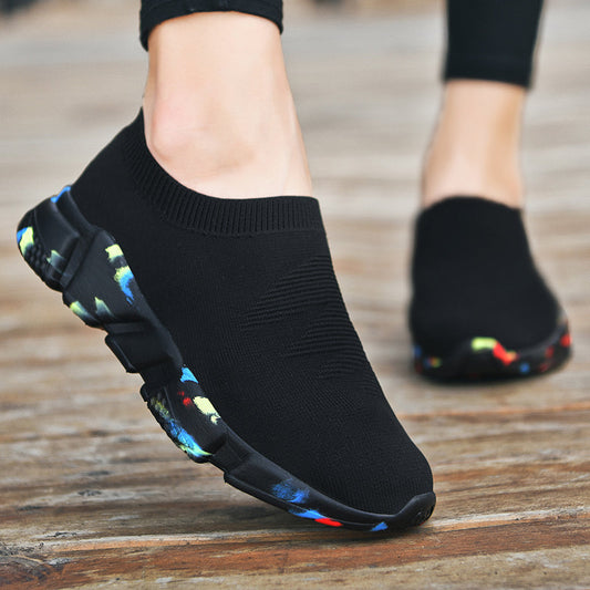 azfleek Orthopedic Shoes Women Shoes Knitting Sock Lightweight Slip On Sneakers Camouflage / 10
