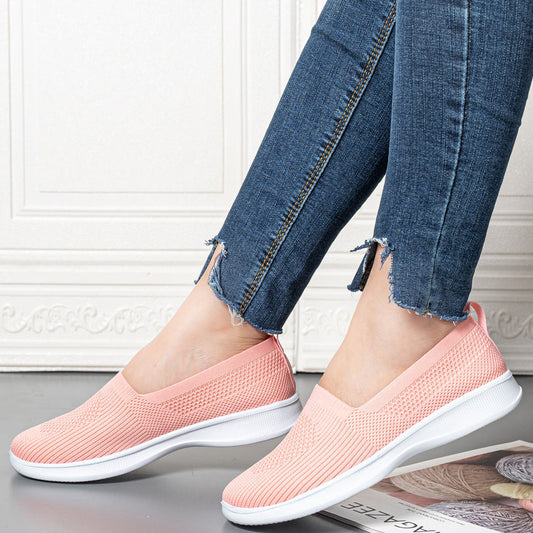 azfleek Slip-on Shoes Summer Women Shoes Knitting Sock Sneakers Slip On Shoes