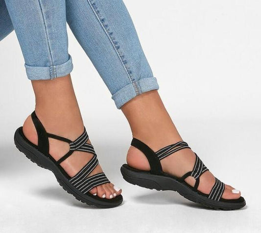 azfleek Sandals Women Summer Flat Beach Elastic Casual Sandals