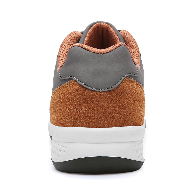 azfleek Orthopedic Shoes Lace-Up Men Sneakers Trekking Jogging Walking Microfiber Leather Casual