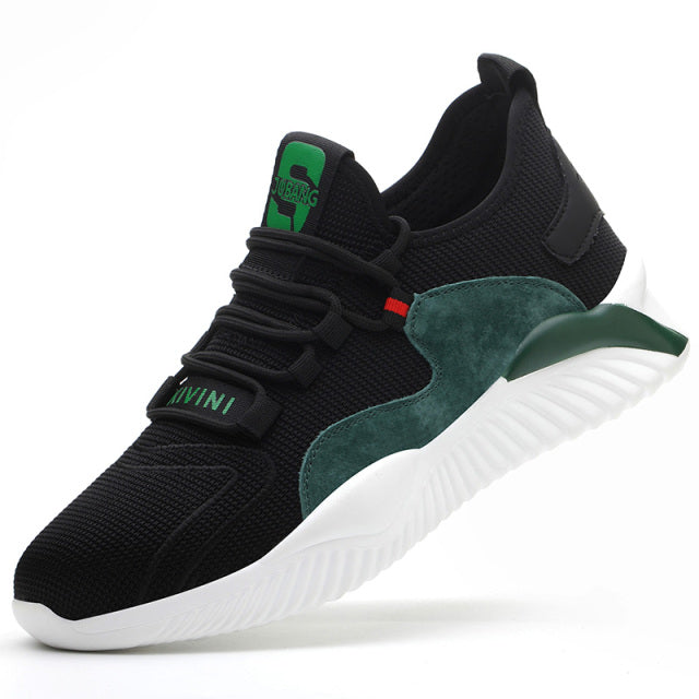 azfleek Orthopedic Shoes Unisex Men Women Sports Shoes Running Anti-Puncture Sneakers Black Green / 9