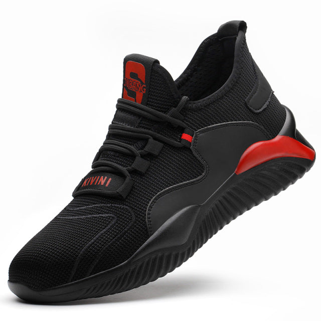 azfleek Orthopedic Shoes Unisex Men Women Sports Shoes Running Anti-Puncture Sneakers Black Red / 10.5