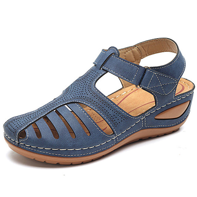 azfleek Orthopedic Sandals Premium Orthopedic Women Platform Walking Sandals Blue / 10