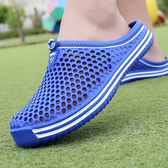 azfleek Slippers Unisex Summer Sandals Breathable Beach Slippers Navy / 5