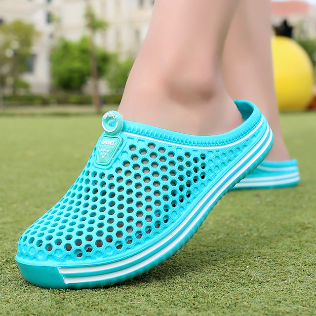 azfleek Slippers Unisex Summer Sandals Breathable Beach Slippers Blue / 11