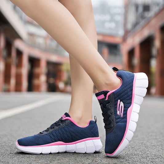 azfleek Lace-up Shoes Women Walking Sneakers Lightweight Running Sports Shoes