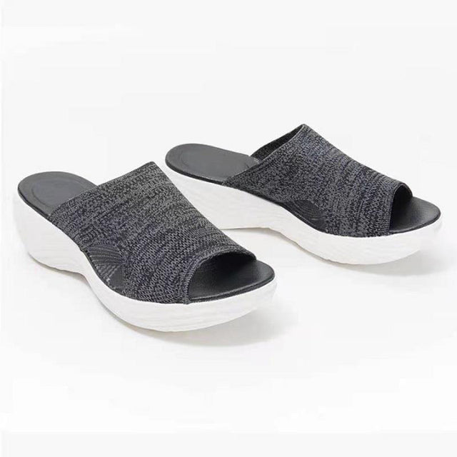 azfleek Orthopedic Sandals Women Casual Beach Slides Orthopedic Stretch Orthotic Sandals