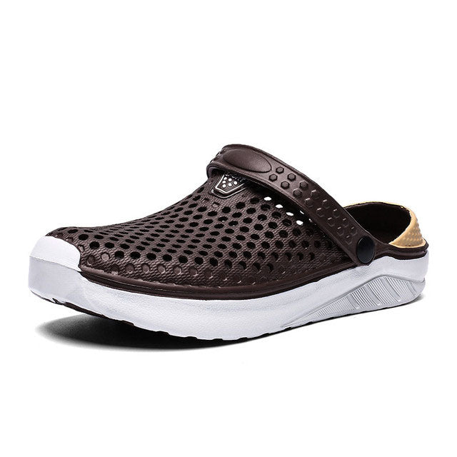 azfleek Sandals Unisex Summer Beach Sandals Lightweight Anti-Slip Clogs Coffee / 5.5