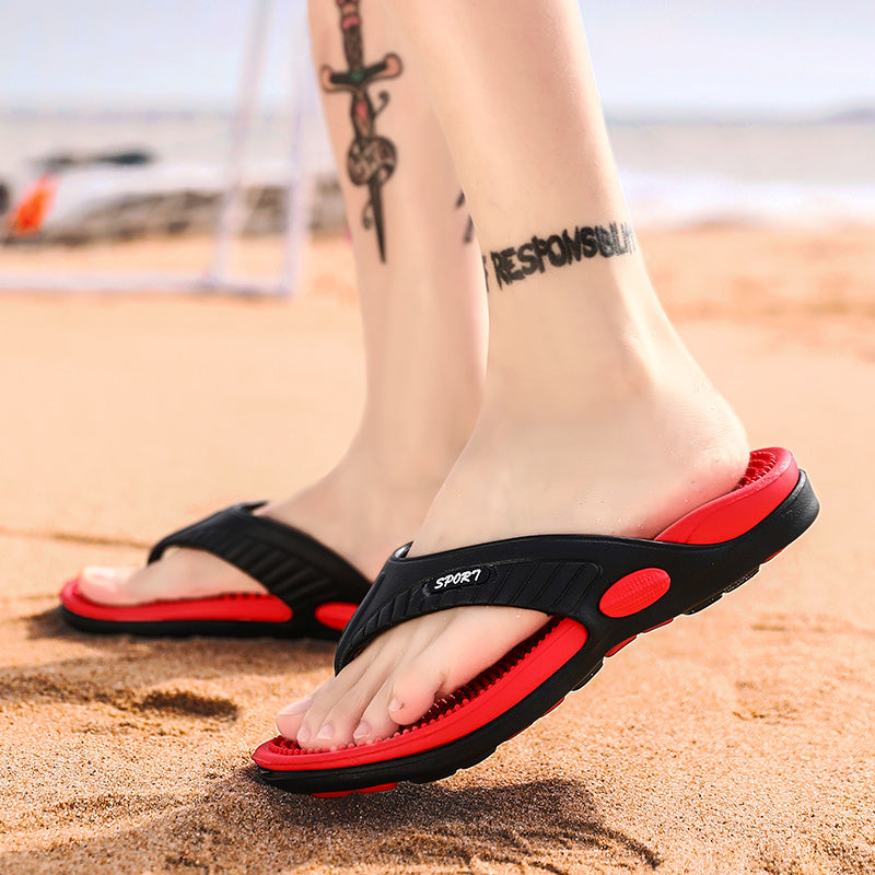 azfleek Flip-Flops Men Summer Flip Flop Breathable Beach Outdoor Sandals