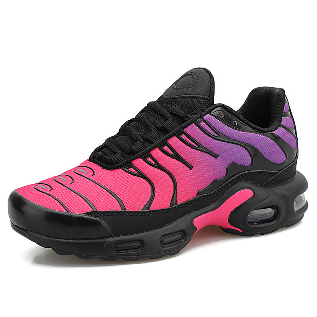 azfleek Lace-up Shoes Women Air Cushion Shoes Fashion Multicolor Sneakers Black Rose / 5
