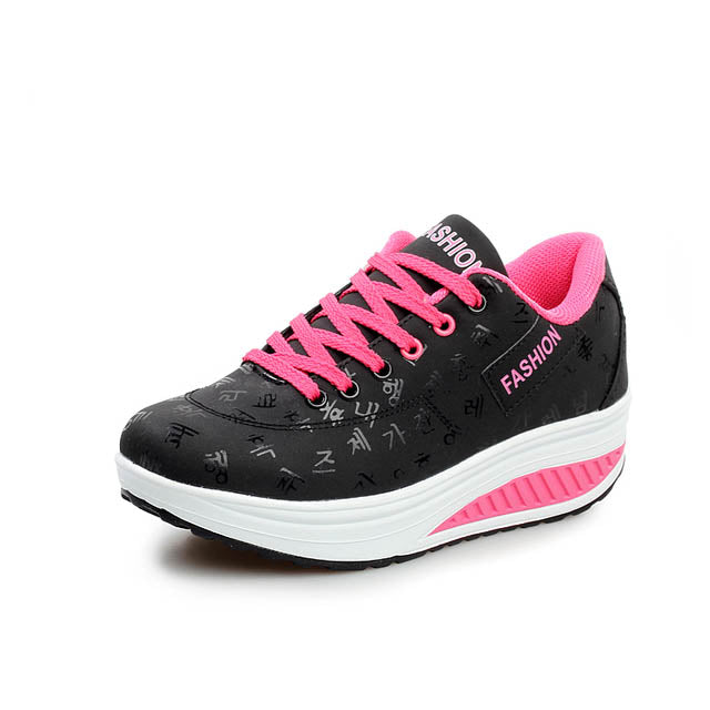 azfleek Orthopedic Shoes Women Platform Thick Bottom Wedges Sneakers Black / 5.5