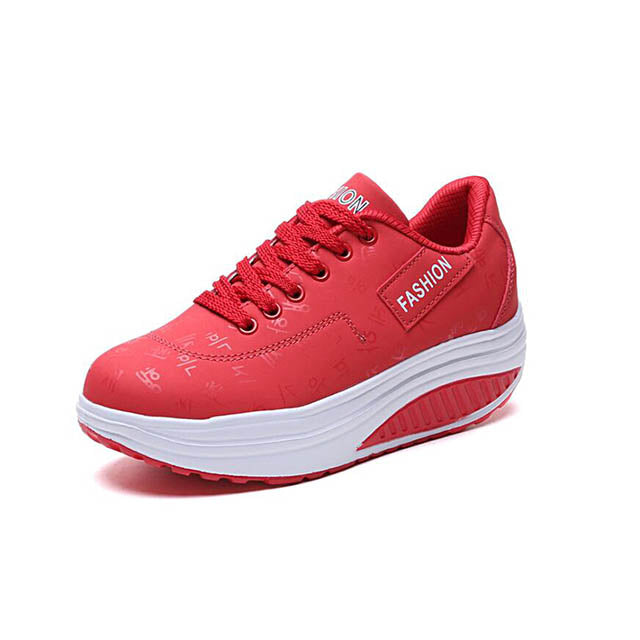 azfleek Orthopedic Shoes Women Platform Thick Bottom Wedges Sneakers Red / 5.5