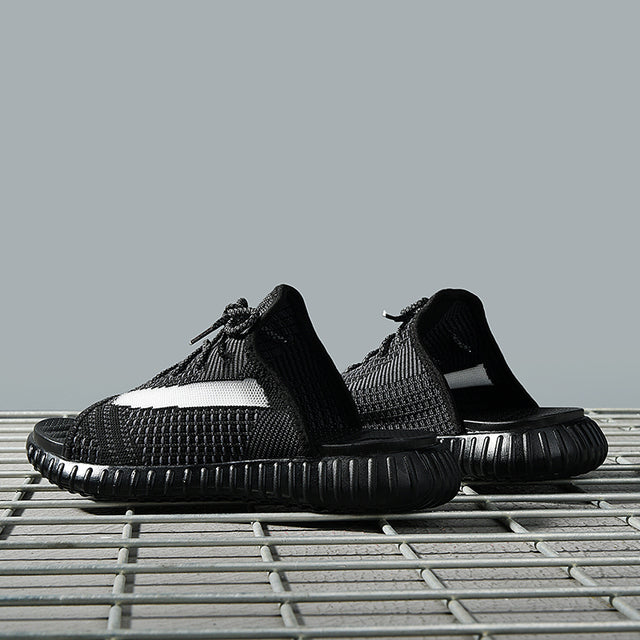 azfleek Sandals Unisex Summer Beach Outdoor Sandals Men Slippers Black / 10