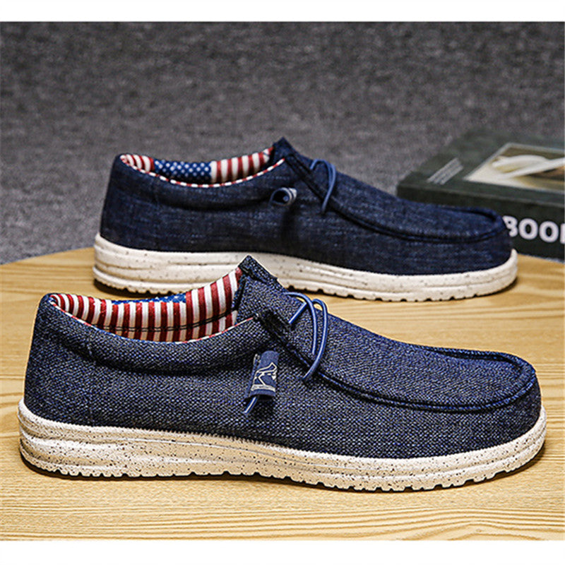 azfleek Slip-on Shoes Men's Canvas Shoes Outdoor Leisure Shoes