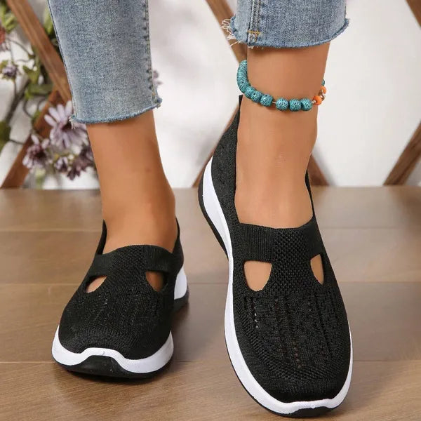 Women's comfortable breathable knitted sneakers