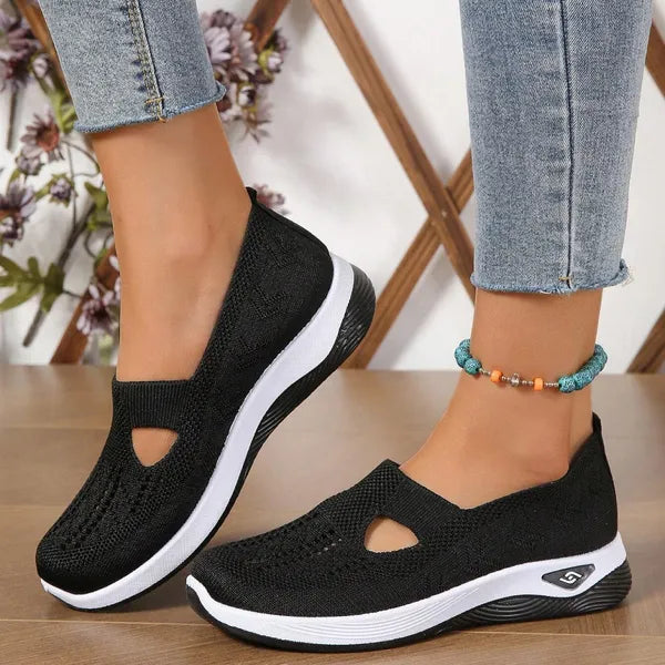 Women's comfortable breathable knitted sneakers