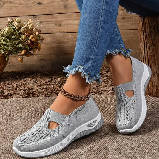 Women's comfortable breathable knitted sneakers