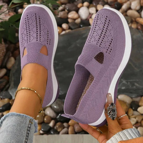 Women's comfortable breathable knitted sneakers