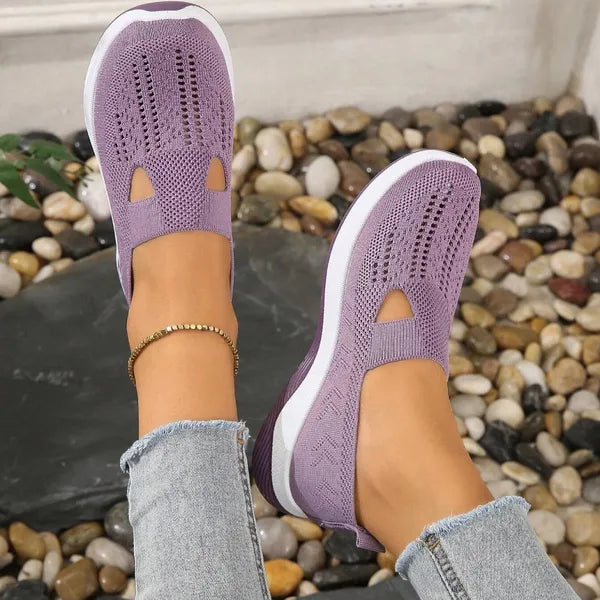 Women's comfortable breathable knitted sneakers