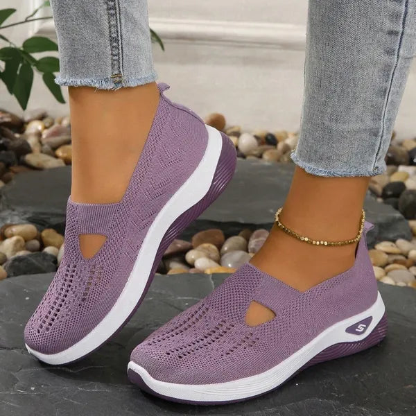 Women's comfortable breathable knitted sneakers