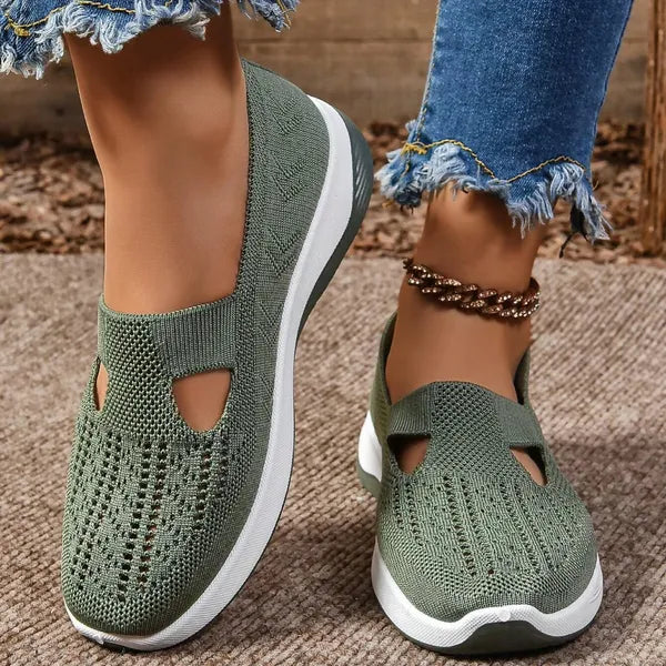 Women's comfortable breathable knitted sneakers