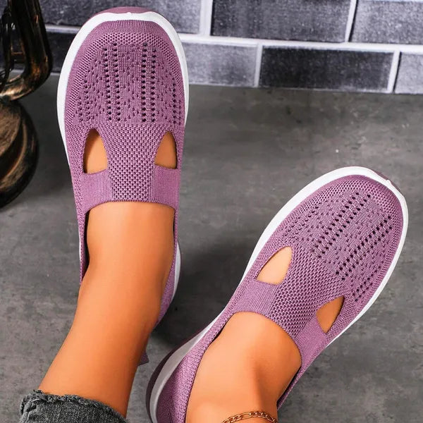 Women's comfortable breathable knitted sneakers