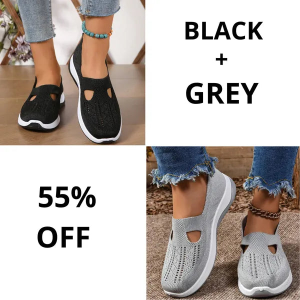 Women's comfortable breathable knitted sneakers