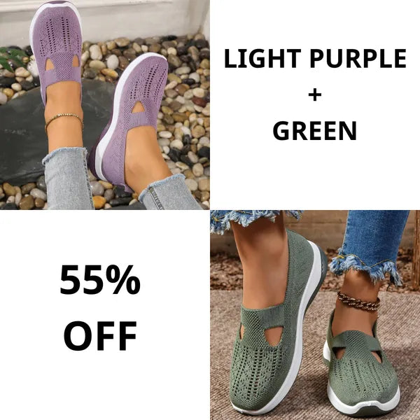 Women's comfortable breathable knitted sneakers
