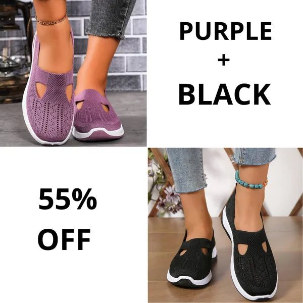 Women's comfortable breathable knitted sneakers