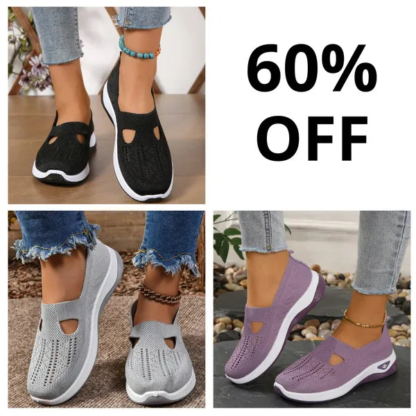 Women's comfortable breathable knitted sneakers