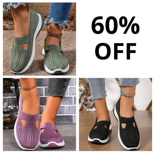 Women's comfortable breathable knitted sneakers