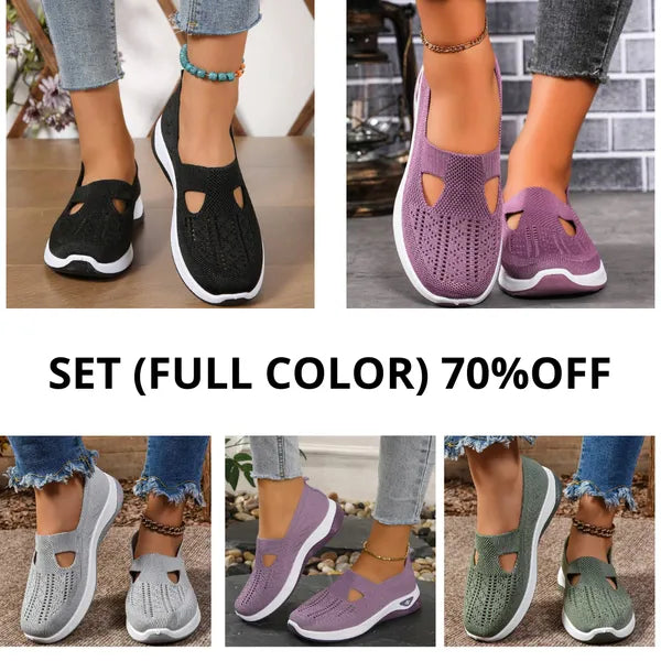 Women's comfortable breathable knitted sneakers