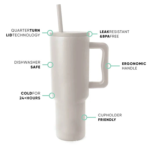 40 OZ TUMBLER WITH HANDLE